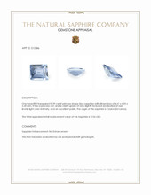 0.39 Ct. Blue Sapphire from Ceylon (Sri Lanka) Appraisal