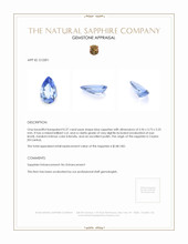 0.37 Ct. Blue Sapphire from Ceylon (Sri Lanka) Appraisal