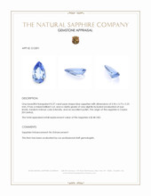 0.37 Ct. Blue Sapphire from Ceylon (Sri Lanka) Appraisal