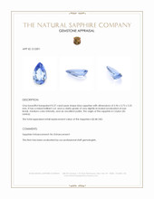 0.37 Ct. Blue Sapphire from Ceylon (Sri Lanka) Appraisal