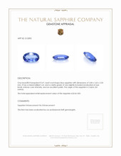 0.41 Ct. Blue Sapphire from Ceylon (Sri Lanka) Appraisal