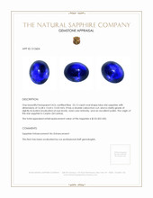 25.13 Ct. Blue Star Sapphire from Ceylon (Sri Lanka) Appraisal
