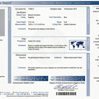 15.21 Ct. Blue Cabochon Sapphire from Ceylon (Sri Lanka) Scan Report