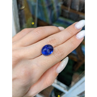 15.21 Ct. Blue Cabochon Sapphire from Ceylon (Sri Lanka) Life Style