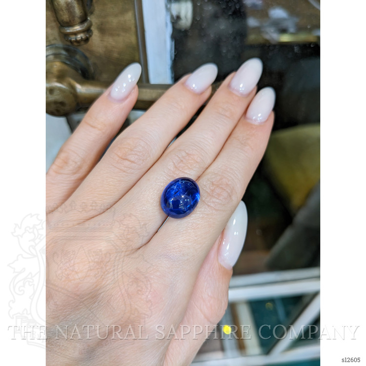 15.21 Ct. Blue Cabochon Sapphire from Ceylon (Sri Lanka)