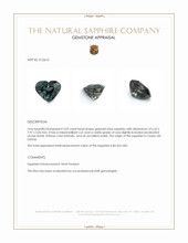 2.02 Ct. Greenish Blue Sapphire from Ceylon (Sri Lanka) Appraisal