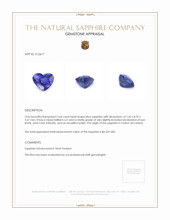 2.60 Ct. Blue Sapphire from Ceylon (Sri Lanka) Appraisal