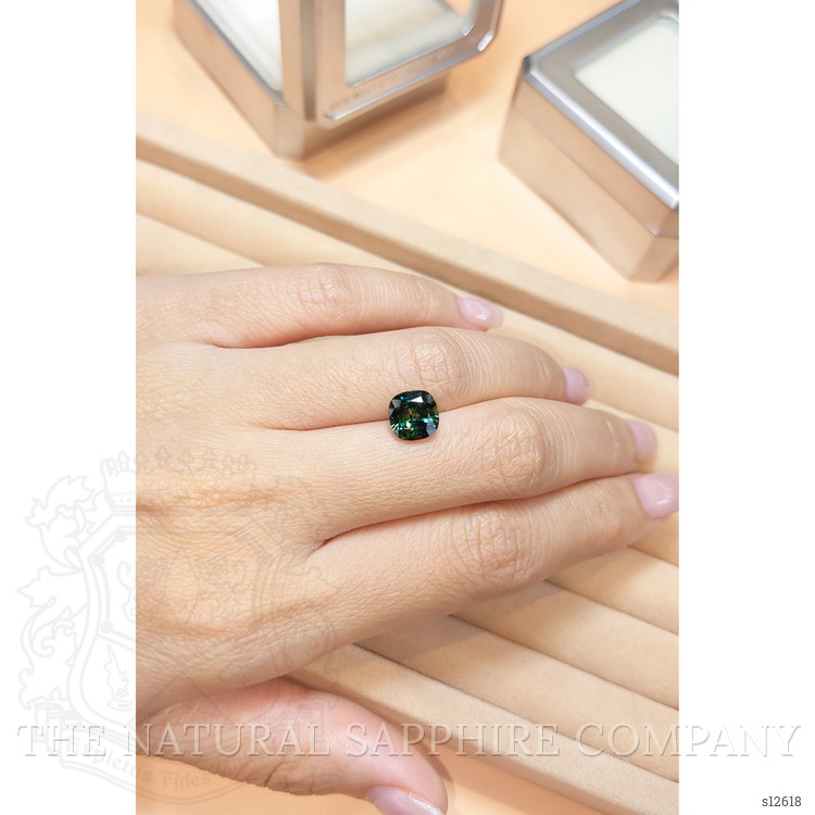 2.47 Ct. Bluish Green Sapphire from Ceylon (Sri Lanka)