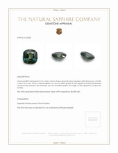 2.43 Ct. Greenish Blue Sapphire from Ceylon (Sri Lanka) Appraisal