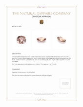 2.57 Ct. Peach Sapphire from Ceylon (Sri Lanka) Appraisal