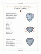 6.30 Ct. Blue Sapphire from Ceylon (Sri Lanka) 3 D Scan Report