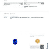5.66 Ct. Blue Sapphire from Ceylon (Sri Lanka) Scan Report