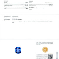 8.04 Ct. Blue Sapphire from Ceylon (Sri Lanka) Scan Report