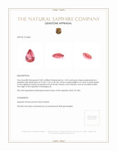 2.49 Ct. Padparadscha Sapphire from Madagascar Appraisal