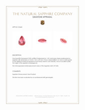 2.49 Ct. Padparadscha Sapphire from Madagascar Appraisal
