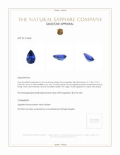 3.52 Ct. Blue Sapphire from Ceylon (Sri Lanka) Appraisal