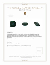 4.10 Ct. Bluish Green Sapphire from Madagascar Appraisal