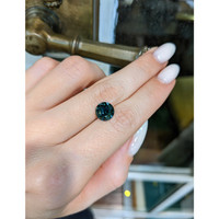 3.21 Ct. Greenish Blue Sapphire from Madagascar Life Style
