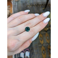 3.21 Ct. Greenish Blue Sapphire from Madagascar Life Style