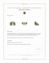 1.03 Ct. Green Sapphire from Montana Appraisal