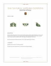 1.03 Ct. Green Sapphire from Montana Appraisal