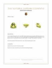 1.03 Ct. Yellowish Green Sapphire from Montana Appraisal