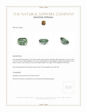1.04 Ct. Green Sapphire from Montana Appraisal