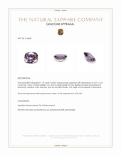 1.10 Ct. Purple Sapphire from Montana Appraisal