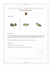 1.10 Ct. Green Sapphire from Montana Appraisal