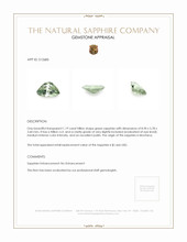 1.19 Ct. Green Sapphire from Montana Appraisal