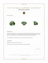 1.20 Ct. Green Sapphire from Montana Appraisal