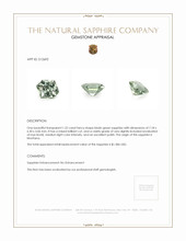 1.22 Ct. Bluish Green Sapphire from Montana Appraisal