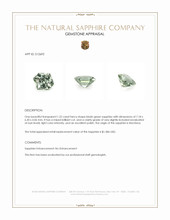 1.22 Ct. Bluish Green Sapphire from Montana Appraisal
