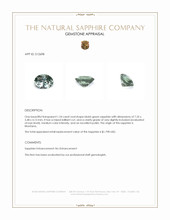 1.24 Ct. Bluish Green Sapphire from Montana Appraisal