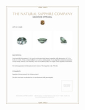 1.24 Ct. Bluish Green Sapphire from Montana Appraisal