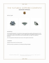 1.24 Ct. Greyish Blue Sapphire from Montana Appraisal