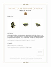 1.26 Ct. Yellowish Green Sapphire from Montana Appraisal