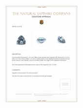 1.32 Ct. Greyish Blue Sapphire from Montana Appraisal