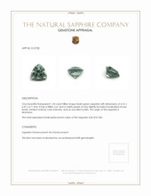 1.34 Ct. Bluish Green Sapphire from Montana Appraisal