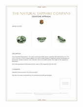 1.35 Ct. Bluish Green Sapphire from Montana Appraisal