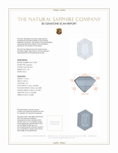 1.36 Ct. Greenish Blue Sapphire from Montana 3 D Scan Report
