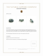1.38 Ct. Sapphire from Montana Appraisal