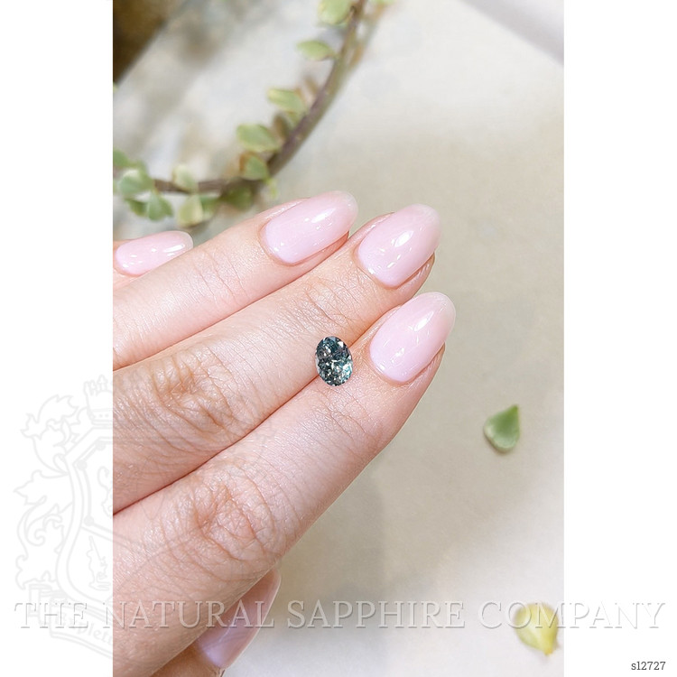 1.38 Ct. Bluish Green Sapphire from Montana