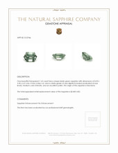 1.65 Ct. Green Sapphire from Montana Appraisal