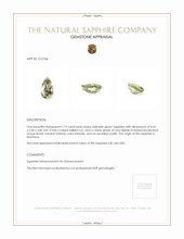 1.19 Ct. Yellowish Green Sapphire from Montana Appraisal