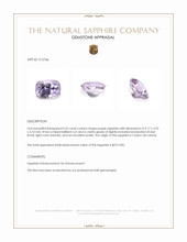 0.55 Ct. Purple Sapphire from Ceylon (Sri Lanka) Appraisal