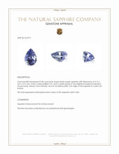 0.58 Ct. Bluish Purple Sapphire from Ceylon (Sri Lanka) Appraisal