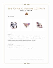 0.56 Ct. Purple Sapphire from Ceylon (Sri Lanka) Appraisal