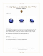 0.67 Ct. Blue Sapphire from Ceylon (Sri Lanka) Appraisal