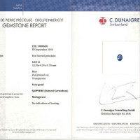 5.63 Ct. Blue Sapphire from Madagascar Scan Report